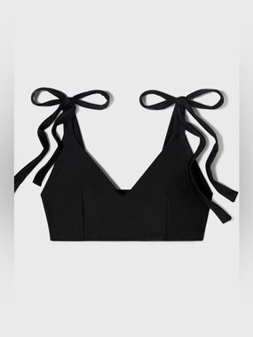 Heidi Merrick Ballerine Bikini Top Large in Brown Beach Quiet Luxury Swim